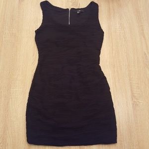 Forever 21 Textured Black Mini Dress